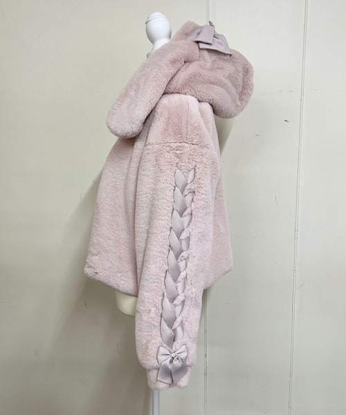 【セール】りぼん付きフードうさみみファ-コート（その他アウター）｜MA*RS（アメーバーマーズ）