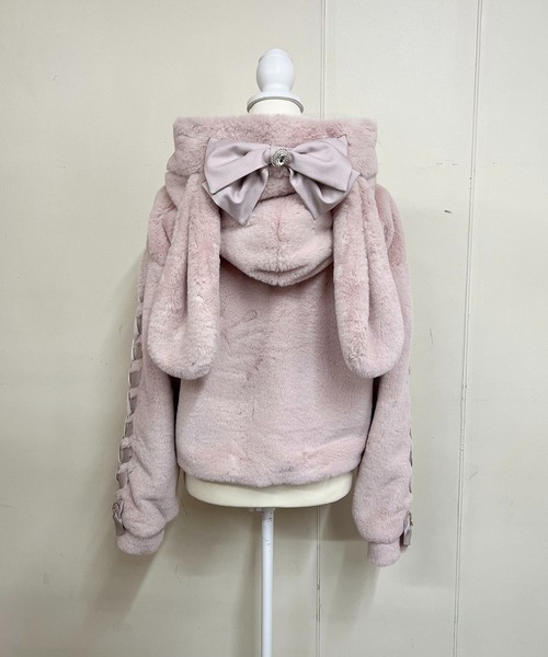 【セール】りぼん付きフードうさみみファ-コート（その他アウター）｜MA*RS（アメーバーマーズ）