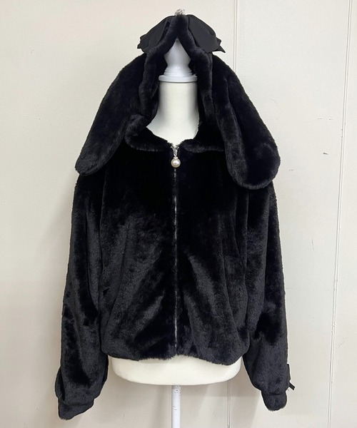 【セール】りぼん付きフードうさみみファ-コート（その他アウター）｜MA*RS（アメーバーマーズ）