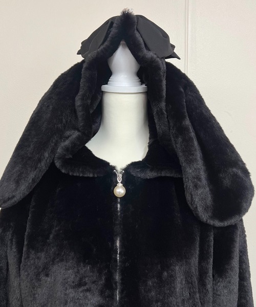 【セール】りぼん付きフードうさみみファ-コート（その他アウター）｜MA*RS（アメーバーマーズ）