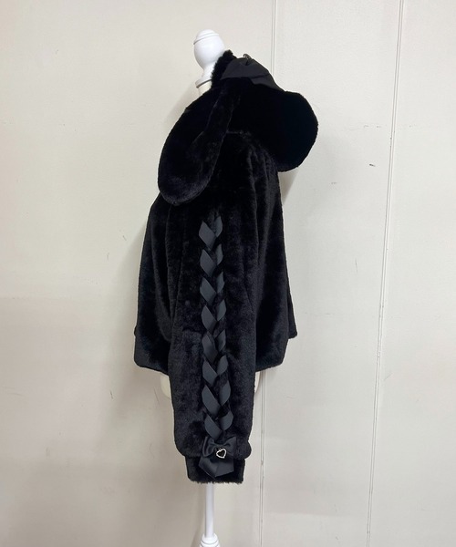 【セール】りぼん付きフードうさみみファ-コート（その他アウター）｜MA*RS（アメーバーマーズ）