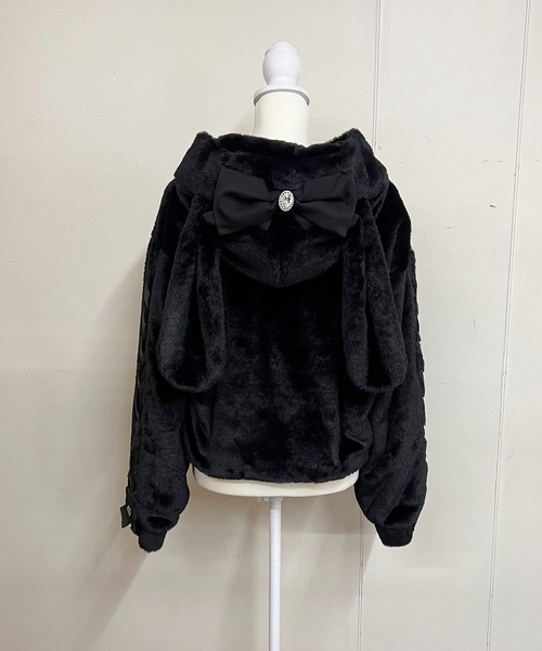 【セール】りぼん付きフードうさみみファ-コート（その他アウター）｜MA*RS（アメーバーマーズ）