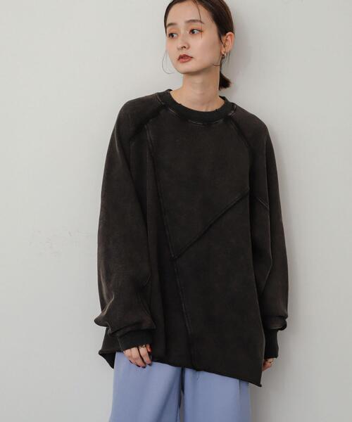 SENSE OF PLACE by URBAN RESEARCH(センスオブプレイスバイアーバンリサーチ)の「ヴィンテージルーズスウェット(Tシャツ/カットソー・レディース・レッド/ブラック/グレー・ONE)」の4枚目の写真