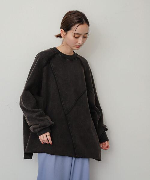 SENSE OF PLACE by URBAN RESEARCH(センスオブプレイスバイアーバンリサーチ)の「ヴィンテージルーズスウェット(Tシャツ/カットソー・レディース・レッド/ブラック/グレー・ONE)」の5枚目の写真