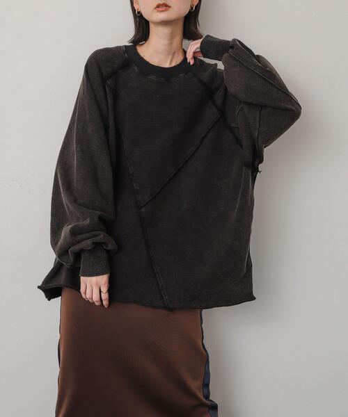 SENSE OF PLACE by URBAN RESEARCH(センスオブプレイスバイアーバンリサーチ)の「ヴィンテージルーズスウェット(Tシャツ/カットソー・レディース・レッド/ブラック/グレー・ONE)」の11枚目の写真