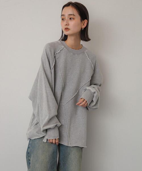 SENSE OF PLACE by URBAN RESEARCH(センスオブプレイスバイアーバンリサーチ)の「ヴィンテージルーズスウェット(Tシャツ/カットソー・レディース・レッド/ブラック/グレー・ONE)」の20枚目の写真