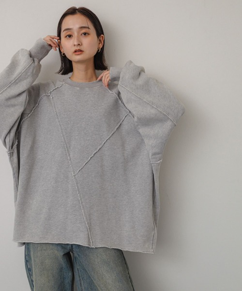 SENSE OF PLACE by URBAN RESEARCH（センスオブプレイスバイアーバンリサーチ）の「ヴィンテージルーズスウェット（スウェット・レディース・ブラック/レッド/グレー・ONE）」の10枚目の写真