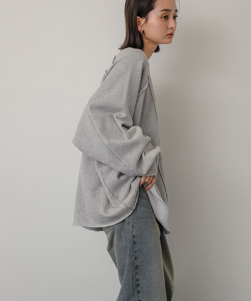 SENSE OF PLACE by URBAN RESEARCH（センスオブプレイスバイアーバンリサーチ）の「ヴィンテージルーズスウェット（スウェット・レディース・ブラック/レッド/グレー・ONE）」の12枚目の写真