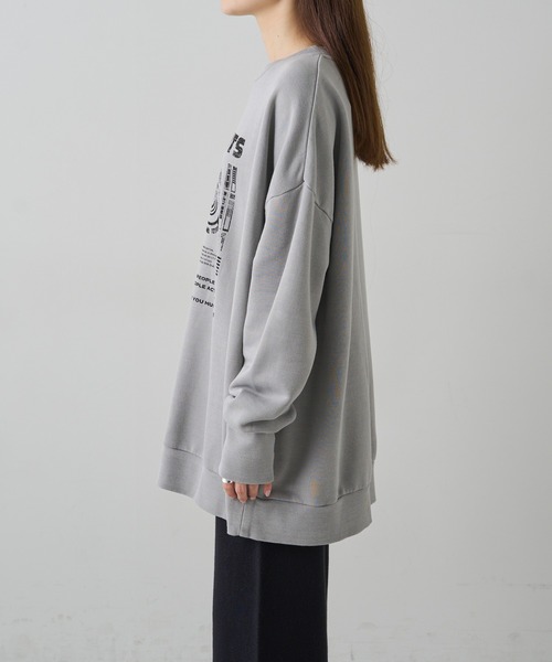 【セール】ヴィンテージライクスペースプリント裏起毛BIGスウェット（スウェット）｜PUAL CE CIN（ピュアルセシン）