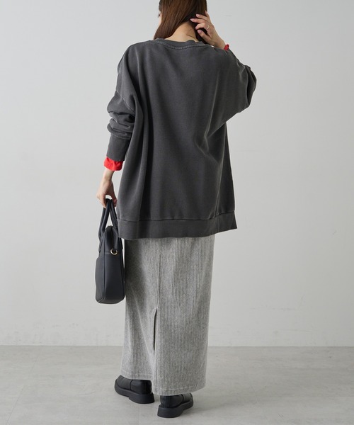 【セール】ヴィンテージライクスペースプリント裏起毛BIGスウェット（スウェット）｜PUAL CE CIN（ピュアルセシン）