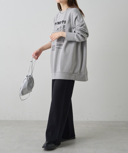 【セール】ヴィンテージライクスペースプリント裏起毛BIGスウェット（スウェット）｜PUAL CE CIN（ピュアルセシン）