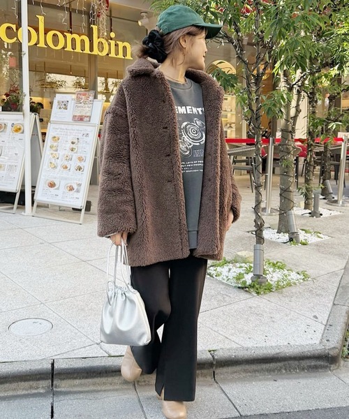 【セール】ヴィンテージライクスペースプリント裏起毛BIGスウェット（スウェット）｜PUAL CE CIN（ピュアルセシン）