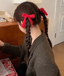 Nia（ニア）の「Nia(ニア)/【2set】ニットリボンヘアピン（ヘアピン・レディース）」
