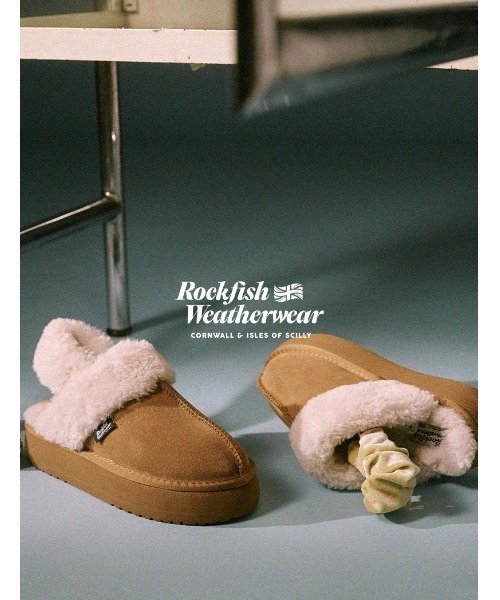 ROCKFISH WEATHERWEAR（ロックフィッシュウェザーウェア）の「Rockfish Weatherwear/ロックフィッシュ ウェザーウェア/CLOUDY FLATFORM FUR SLINGBACK（ブーツ・レディース・ブラック/グレー/キャメル・23/24/25）」の10枚目の写真