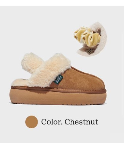 ROCKFISH WEATHERWEAR（ロックフィッシュウェザーウェア）の「Rockfish Weatherwear/ロックフィッシュ ウェザーウェア/CLOUDY FLATFORM FUR SLINGBACK（ブーツ・レディース・ブラック/グレー/キャメル・23/24/25）」の16枚目の写真