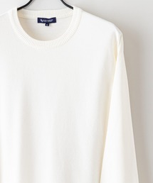 Blue Standard  | 【BLUE STANDARD/ブルースタンダード】高機能カシミヤタッチ クルーネックセーター 素肌で着れるセーター マシンウォッシャブル アンチプリング 静電気防止 ストレッチ(ニット/セーター)