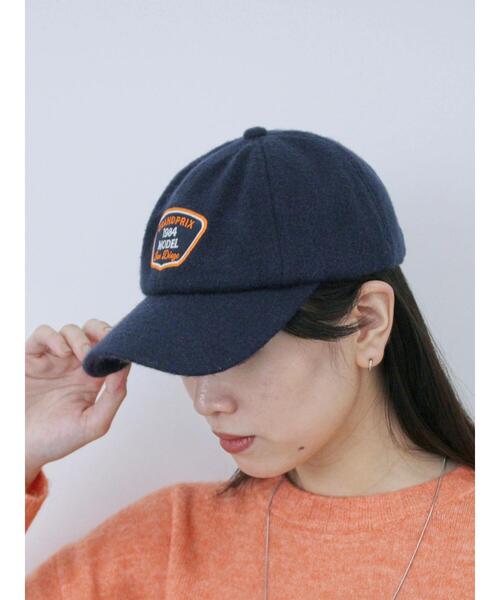 Samansa Mos2 blue（サマンサモスモスブルー）の「パイルワッペンキャップ（ハット・レディース・ブラウン/ネイビー/ボルドー・F）」の5枚目の写真