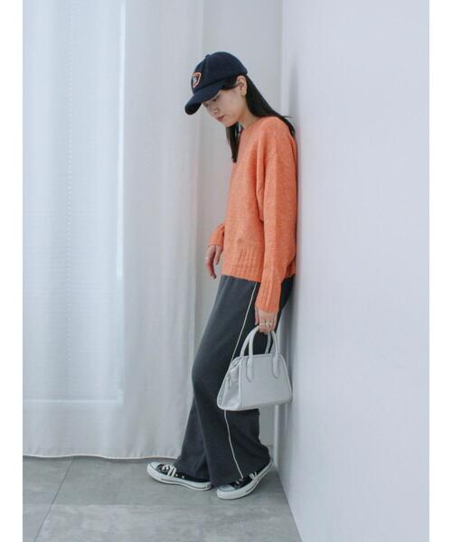 Samansa Mos2 blue（サマンサモスモスブルー）の「パイルワッペンキャップ（ハット・レディース・ブラウン/ネイビー/ボルドー・F）」の10枚目の写真