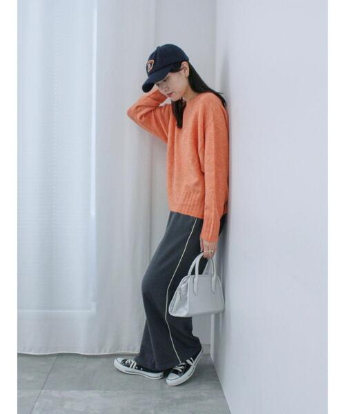 Samansa Mos2 blue（サマンサモスモスブルー）の「パイルワッペンキャップ（ハット・レディース・ブラウン/ネイビー/ボルドー・F）」の11枚目の写真