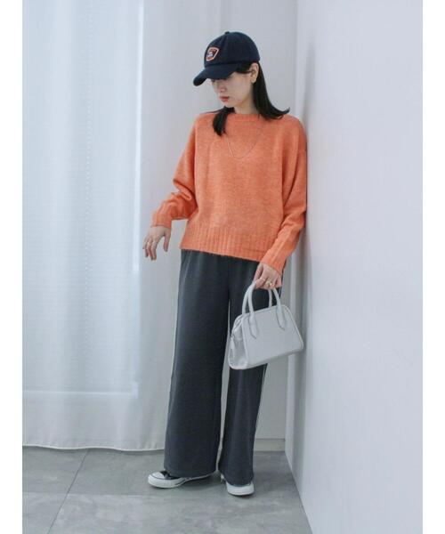 Samansa Mos2 blue（サマンサモスモスブルー）の「パイルワッペンキャップ（ハット・レディース・ブラウン/ネイビー/ボルドー・F）」の13枚目の写真