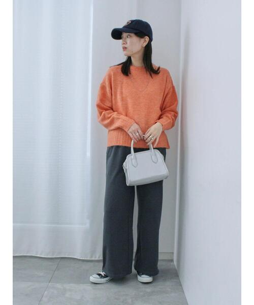 Samansa Mos2 blue（サマンサモスモスブルー）の「パイルワッペンキャップ（ハット・レディース・ブラウン/ネイビー/ボルドー・F）」の14枚目の写真