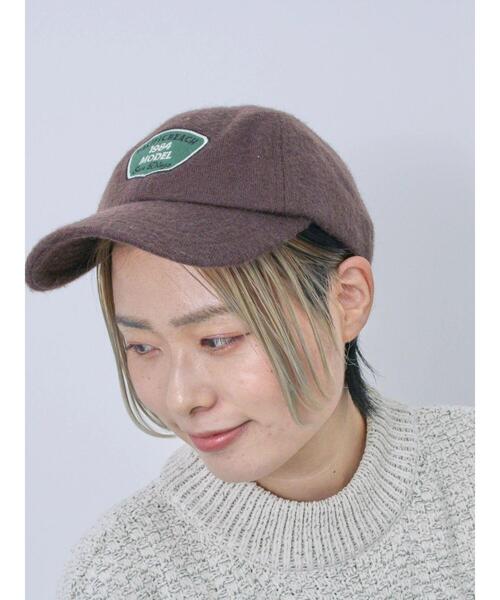 Samansa Mos2 blue（サマンサモスモスブルー）の「パイルワッペンキャップ（ハット・レディース・ブラウン/ネイビー/ボルドー・F）」の15枚目の写真