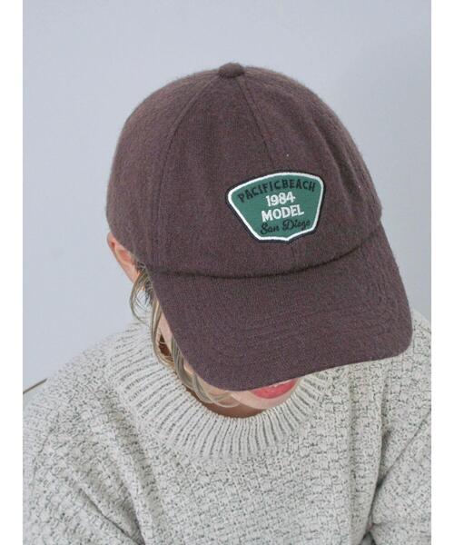 Samansa Mos2 blue（サマンサモスモスブルー）の「パイルワッペンキャップ（ハット・レディース・ブラウン/ネイビー/ボルドー・F）」の18枚目の写真