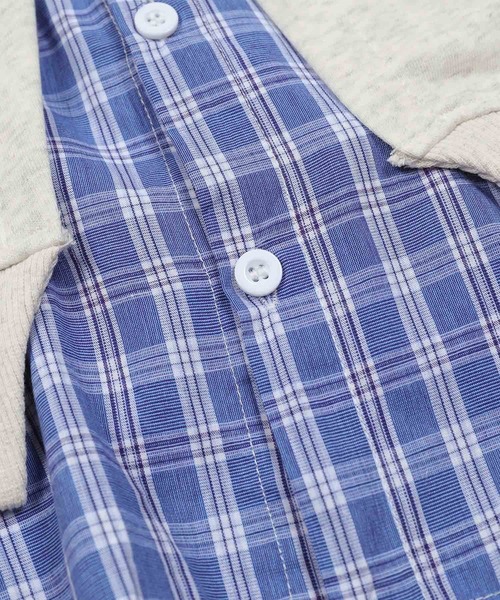 HOOK(フック)の「【HOOK】for girls チェック柄シャツ+無地カーデレイヤード風トップス(その他トップス・レディース・ライトグレー/ブラック・SMALL/MEDIUM)」の17枚目の写真