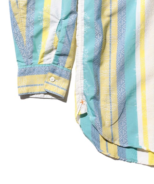 BEAMS PLUS（ビームスプラス）の「ジャカード バンドカラー シャツ クラシック フィット（シャツ/ブラウス・メンズ・ネイビー/イエロー・L/M/S/XL）」の13枚目の写真