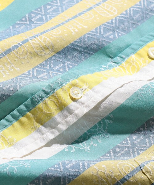 BEAMS PLUS（ビームスプラス）の「ジャカード バンドカラー シャツ クラシック フィット（シャツ/ブラウス・メンズ・ネイビー/イエロー・L/M/S/XL）」の14枚目の写真