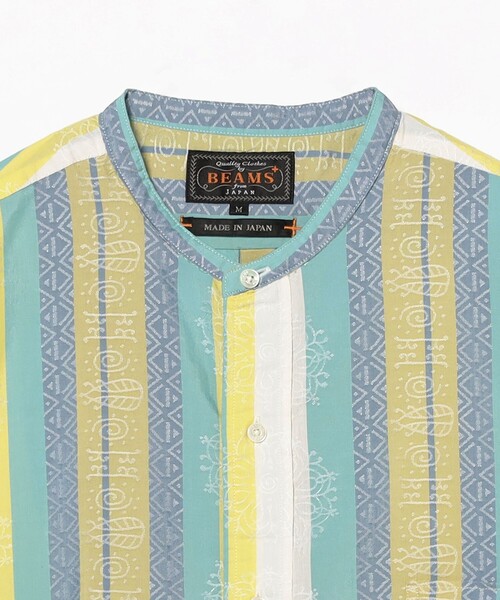 BEAMS PLUS（ビームスプラス）の「ジャカード バンドカラー シャツ クラシック フィット（シャツ/ブラウス・メンズ・ネイビー/イエロー・L/M/S/XL）」の17枚目の写真