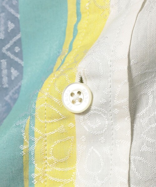 BEAMS PLUS（ビームスプラス）の「ジャカード バンドカラー シャツ クラシック フィット（シャツ/ブラウス・メンズ・ネイビー/イエロー・L/M/S/XL）」の20枚目の写真