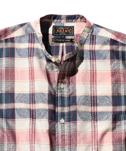 BEAMS PLUS（ビームスプラス）の「ジャカード バンドカラー シャツ クラシック フィット（シャツ/ブラウス・メンズ・ネイビー/イエロー・L/M/S/XL）」の22枚目の写真