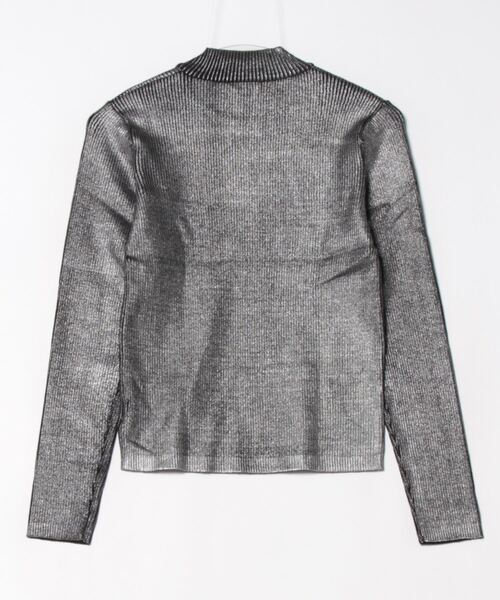 Cassette Chart(カセットチャート)の「【MAISON BREEZE reveur】high neck foil print rib knit 箔プリントハイネックニット(ニット/セーター・レディース・ブラック/グレー・FREE)」の15枚目の写真