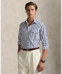 完売品　XL ポロラルフローレン　ストライプ　ポプリン　プリント　ワークシャツ ストライプド ポプリン スリープ シャツ