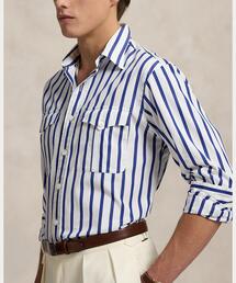 完売品　XL ポロラルフローレン　ストライプ　ポプリン　プリント　ワークシャツ POLO RALPH LAUREN（ポロ ラルフ ローレン）の「クラシック