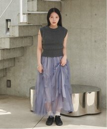 LUKU nari（ルクナーリ）の「チュールボリュームスカート（スカート）」