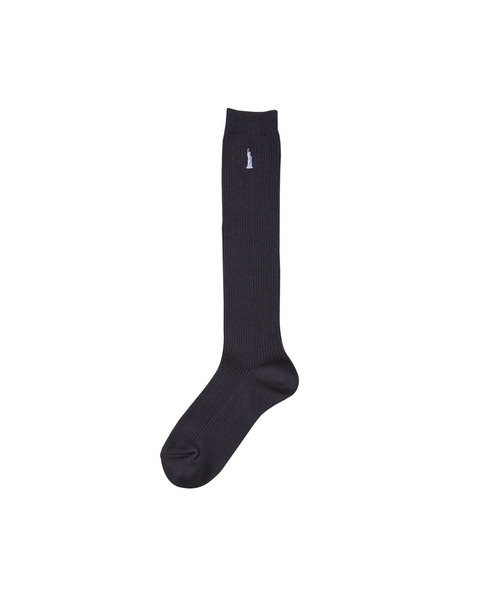 EASTBOY(イーストボーイ)の「ソックス 両面刺繍 38cm丈 通学 靴下 中学生 高校生 スクール(ソックス/靴下・キッズ・ホワイト×ネイビー/ブラック×レッド/ネイビー系3/ブラック×ブルー/ブラック×ピンク/ネイビー系2/ホワイト×ブルー/ネイビー系1/ホワイト×ピンク・F)」の9枚目の写真