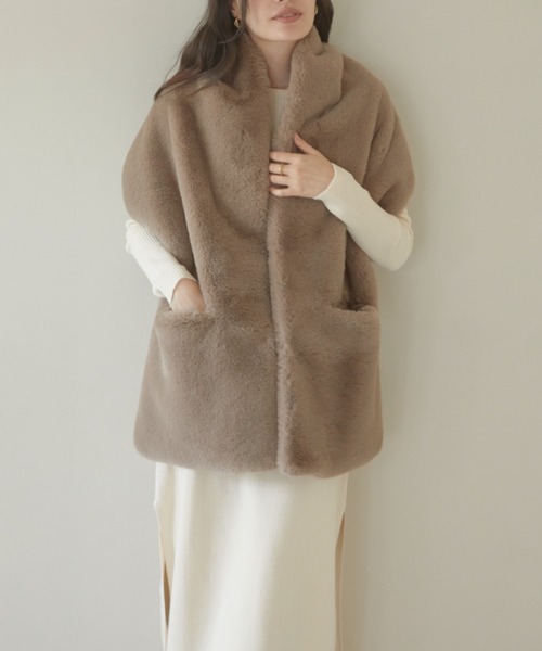 未使用　ACYM アシーム　ポケットファーストール　モカ Pocket fur ストール（ストール/ショール）｜ACYM（アシーム）の