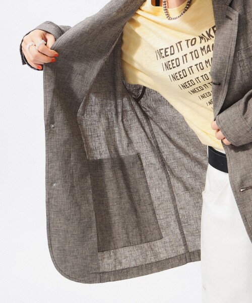 完売BEAMS BOY テーラードジャケット 　チェック ビッグ ジャケット美品 完売BEAMS BOY テーラードジャケット チェック ビッグ