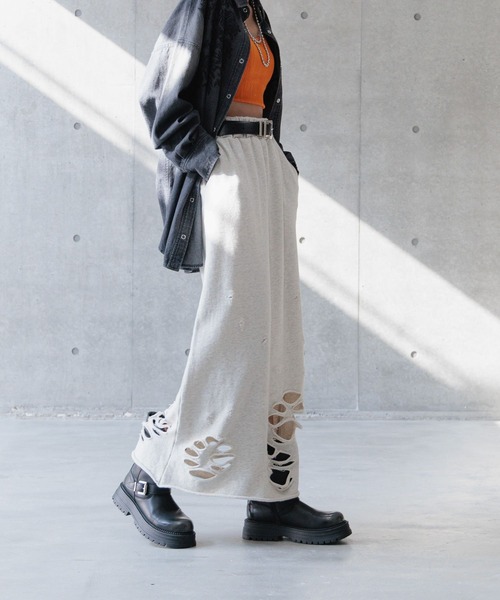 PAGEBOY（ページボーイ）の「ダメージウラケナロースカート（スカート・レディース・ブラック/オートミール/グリーン系その他・FREE）」の15枚目の写真