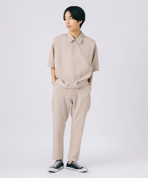 BEAMS（ビームス）ドライタッチ メッシュ ニット ポロシャツ
