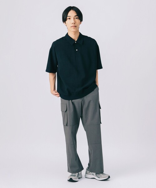 BEAMS HEART(ビームスハート)の「ポリメランジ ポロシャツ【吸水速乾】(ポロシャツ・メンズ・ネイビー/ベージュ/ブラック・M/S/XL/L)」の10枚目の写真