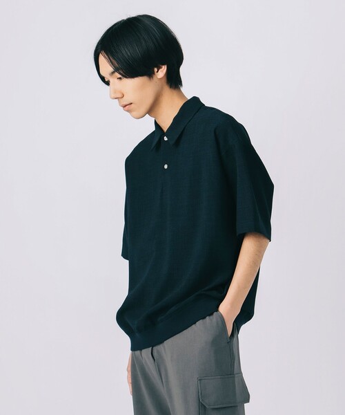 BEAMS HEART(ビームスハート)の「ポリメランジ ポロシャツ【吸水速乾】(ポロシャツ・メンズ・ネイビー/ベージュ/ブラック・M/S/XL/L)」の11枚目の写真