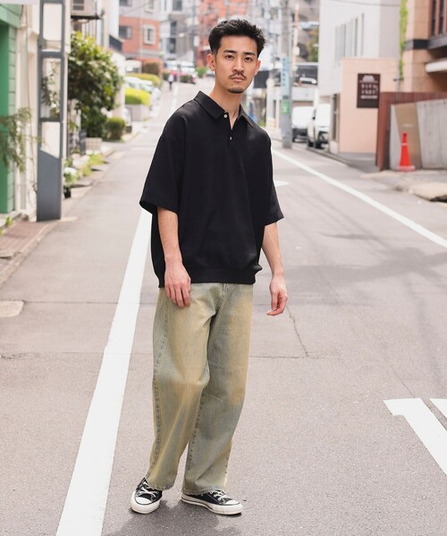 BEAMS HEART(ビームスハート)の「ポリメランジ ポロシャツ【吸水速乾】(ポロシャツ・メンズ・ネイビー/ベージュ/ブラック・M/S/XL/L)」の13枚目の写真