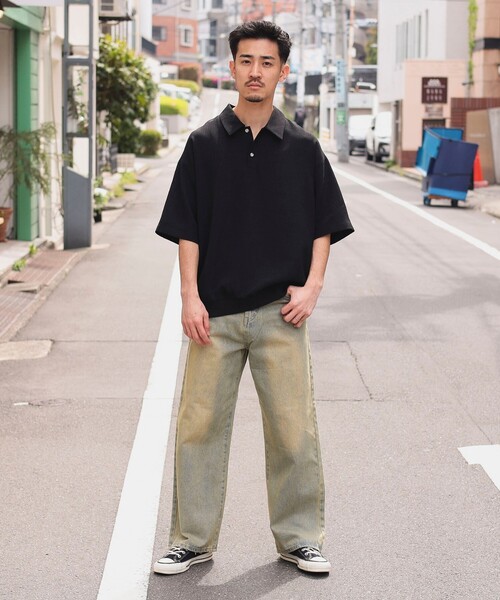 BEAMS HEART(ビームスハート)の「ポリメランジ ポロシャツ【吸水速乾】(ポロシャツ・メンズ・ネイビー/ベージュ/ブラック・M/S/XL/L)」の14枚目の写真