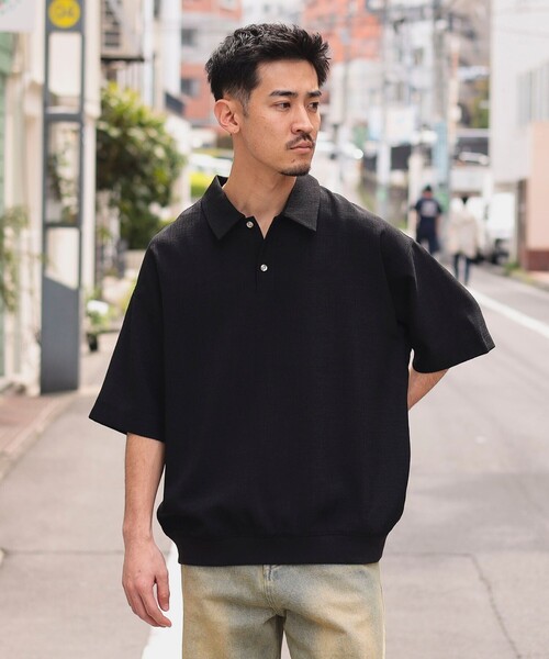 BEAMS HEART(ビームスハート)の「ポリメランジ ポロシャツ【吸水速乾】(ポロシャツ・メンズ・ネイビー/ベージュ/ブラック・M/S/XL/L)」の1枚目の写真