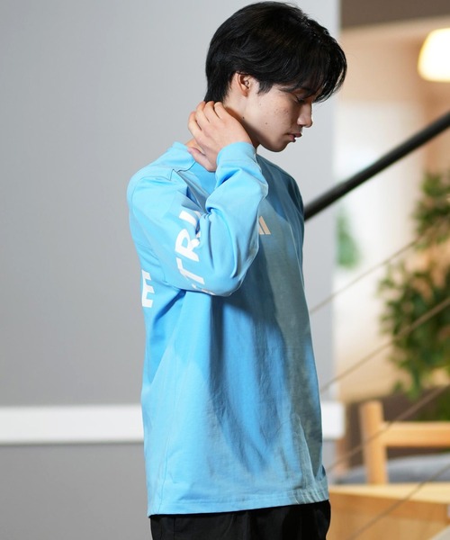 adidas(アディダス)の「adidas/アディダス ロンTee オーバーサイズ バックプリント ユニセックス KQD24(Tシャツ/カットソー・メンズ・ブラック×ホワイト/ホワイト×ブラック/サックスブルー・M/L/XL/2XL/3XL)」の20枚目の写真