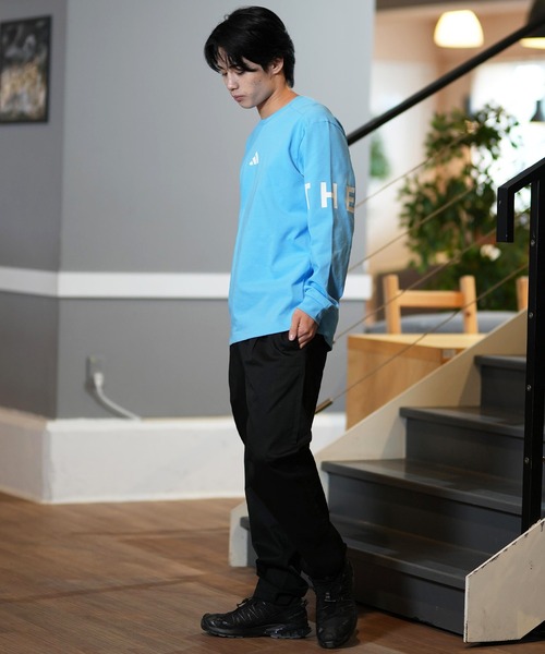 adidas(アディダス)の「adidas/アディダス ロンTee オーバーサイズ バックプリント ユニセックス KQD24(Tシャツ/カットソー・メンズ・ブラック×ホワイト/ホワイト×ブラック/サックスブルー・M/L/XL/2XL/3XL)」の22枚目の写真