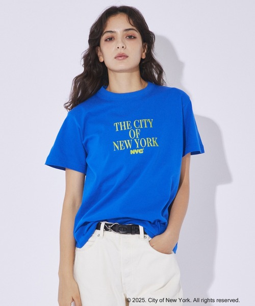 GOOD ROCK SPEED（グッドロックスピード）の「【GOOD ROCK SPEED/グッドロックスピード】NYC スクエアロゴ / 刺繍 / ロゴTシャツ【WEB限定】（Tシャツ/カットソー・レディース・ホワイト系その他/ネイビー/ホワイト系その他2/ブルー・フリー）」の7枚目の写真